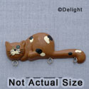 7361 - Cat - Calico Laying  - Resin Charm Holder