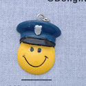 7372 - Smiley Face - Policeman  - Resin Charm