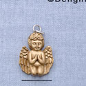 7393 - Angel - Praying Gold  - Resin Charm