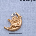 7394 - Angel - Moon Gold  - Resin Charm