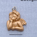 7395 - Angel - Thinking Gold  - Resin Charm