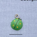 7398 - Ladybug - Green  - Resin Charm