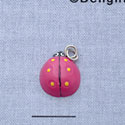 7399 - Ladybug - Pink  - Resin Charm