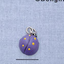 7401 - Ladybug - Purple  - Resin Charm