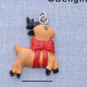 7412* - Reindeer - Brown Red Resin Charm