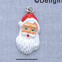 7421* - Santa Face - Long Resin Charm (Left or Right)