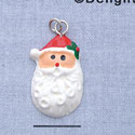 7427* - Santa Face - Holly Resin Charm (Left or Right)