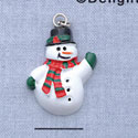 7433* - Snowman - Waving Resin Charm