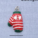 7435* - Mitten - Red Resin Charm