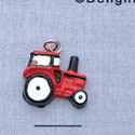 7449 - Tractor - Red  - Resin Charm