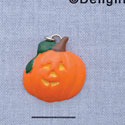 7478 tlf - Pumpkin - Jack O'Lantern  - Resin Charm