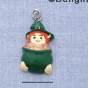 7490 - Leprechaun - Pot Gold  - Resin Charm