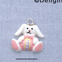 7504 - Bunny - Sitting Egg  - Resin Charm