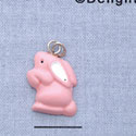 7509 - Bunny - Pink Standing  - Resin Charm (Left or Right)