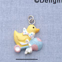 7568 - Baby Rattle - Duck  - Resin Charm