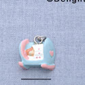 7570 - Baby Crib - Multi  - Resin Charm