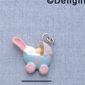 7580 - Baby Stroller - Multi  - Resin Charm