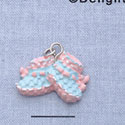 7605 - Baby Booties - Multi  - Resin Charm