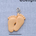 7607 - Feet - Flesh Pair Small  - Resin Charm