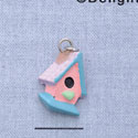 7613 - Bird House - Pink Pastel  - Resin Charm