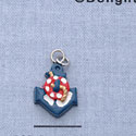 7626 - Anchor - Red, White, and Blue  - Resin Charm