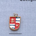 7628 - Nautical Patch - Red, White, and Blue  - Resin Charm