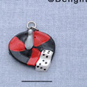 7629 - Roulette Wheel - Resin Charm