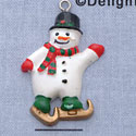 7636* - Snowman - Skates Resin Charm (Left or Right)