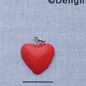 7653 - Heart - Red  - Resin Charm