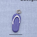 7657 - Flip Flop - Bright Purple  - Resin Charm