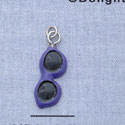 7663 - Sunglasses - Bright Purple  - Resin Charm