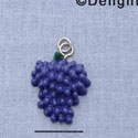 7673 - Grape - Cluster  - Resin Charm