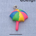 7683 tlf - Beach Umbrella - Hot  - Resin Charm