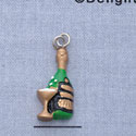 7697 - Champagne Bottle - Glass  - Resin Charm