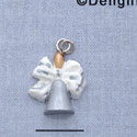 7700 - Bell - Bow  - Resin Charm