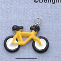 7708 - Bicycle - Bright Yellow  - Resin Charm