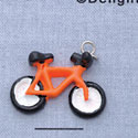 7709 - Bicycle - Bright Orange  - Resin Charm