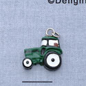 7723 - Tractor - Green  - Resin Charm