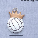 7729 - Volleyball With Crown  - Resin Charm