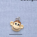 7738 tlf - Mini Monkey Face  - Resin Charm