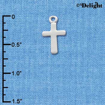 C1061+ - Cross - Plain - Silver Charm