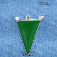 C1101 - Pennant - Green - Silver Charm