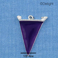 C1104 - Pennant - Purple - Silver Charm