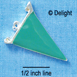 C1107 - Pennant - Teal - Silver Charm