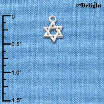 C1110 - Star Of David - - Silver Charm Mini