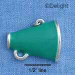 C1120* - Megaphone - Teal - Silver Charm