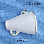 C1121* - Megaphone - White - Silver Charm