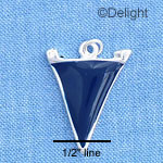 C1151 - Pennant - Blue - Silver Charm Mini