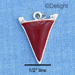 C1154 - Pennant - Maroon - Silver Charm Mini