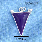 C1156 - Pennant - Purple - Silver Charm Mini